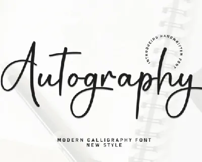 Autography Handwritten font