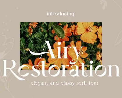 Airy Restoration font