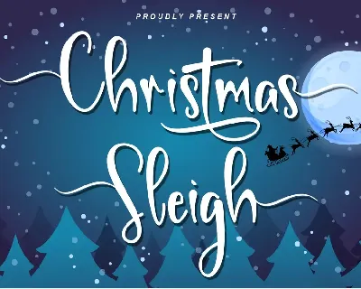 Christmas Sleigh-PERSONAL USE font