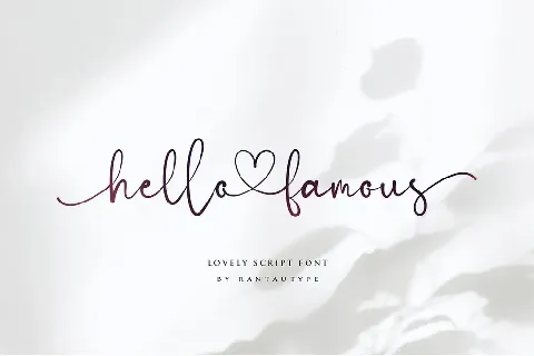 Hello Famous font