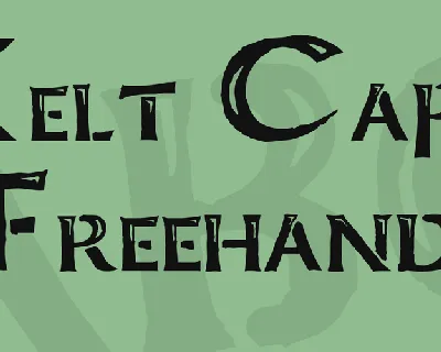 Kelt Caps Freehand font