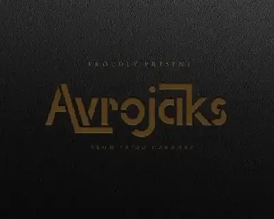 Avrojaks Display font