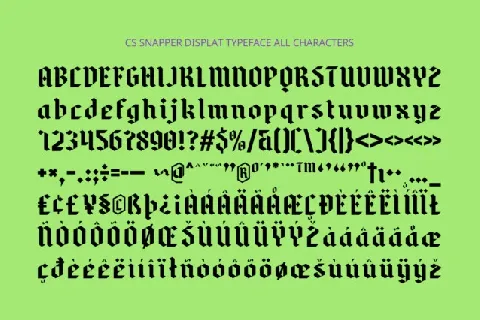 CS Snapper font