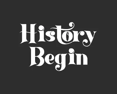 History Begin Demo font