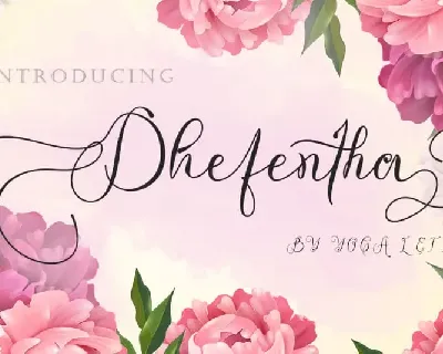 Dhefentha Calligraphy font