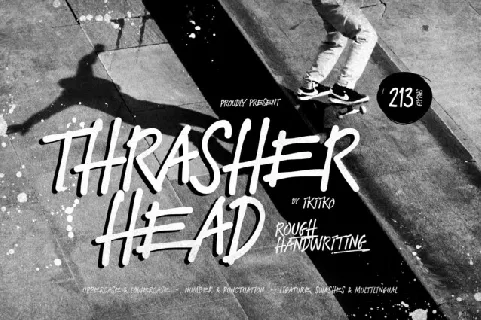 Thrasher Head font