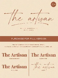 the artisan font