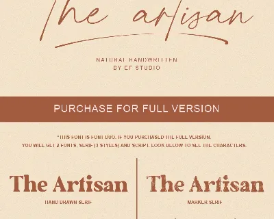 the artisan font