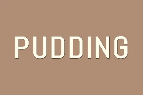 Pudding font