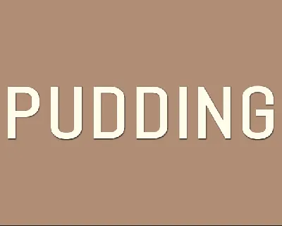Pudding font