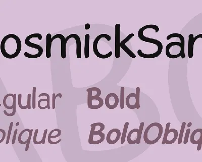 GosmickSans font