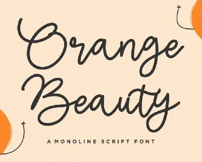 Orange Beauty font