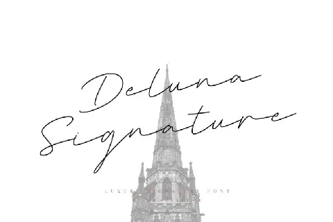 Deluna Signature font