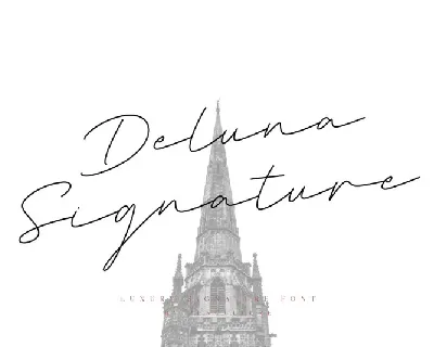 Deluna Signature font