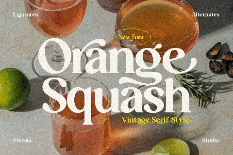 Orange Squash font