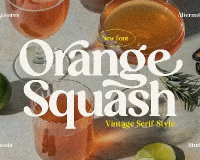 Orange Squash font