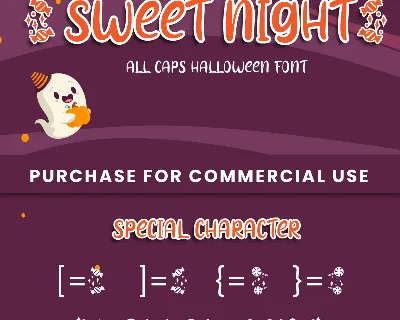 Sweet Night - Personal Use font