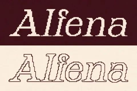 Alfena Pixel font