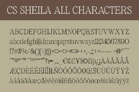 CS Sheila font