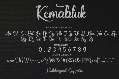 Kemabluk font