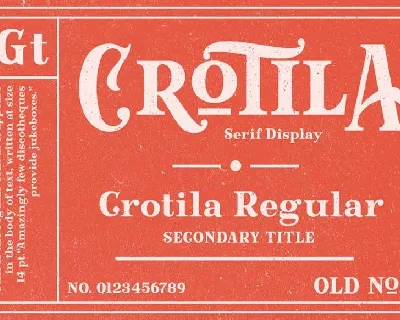 Crotila Serif Display font