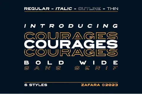 Courages font