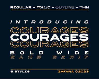 Courages font