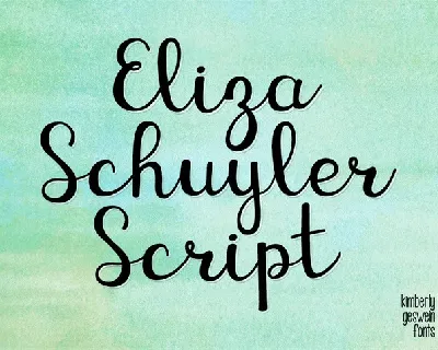 KG Eliza Schuyler Script font