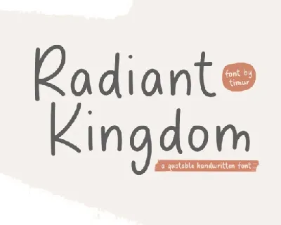 Radiant Kingdom font