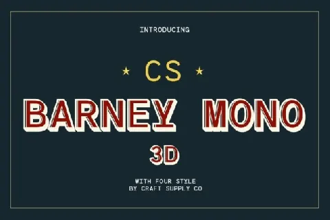 CS Barney Mono 3D font