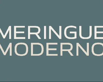 Meringue Moderno font