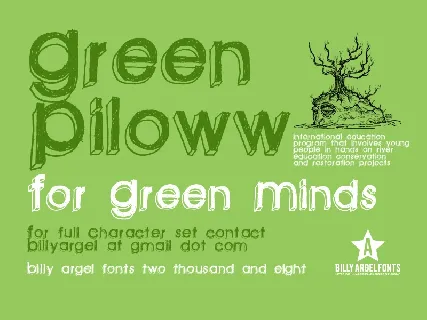 Green piloww font