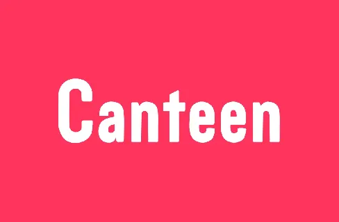 Canteen BN font