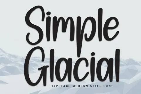 Simple Glacial Display font