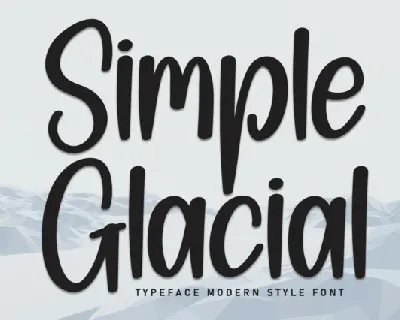 Simple Glacial Display font