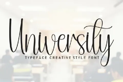 University Script font