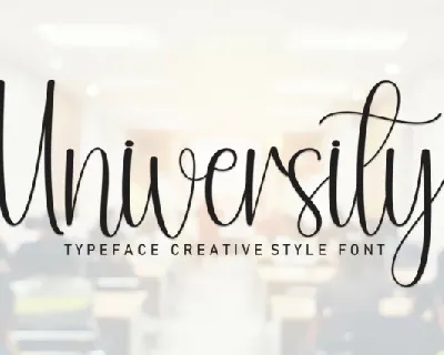 University Script font
