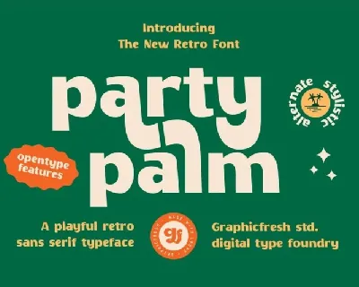 Party Palm font