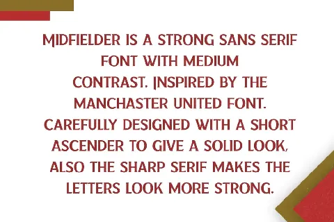 Midfielder font