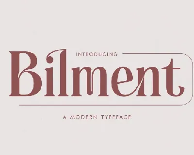 Bilment Typeface font