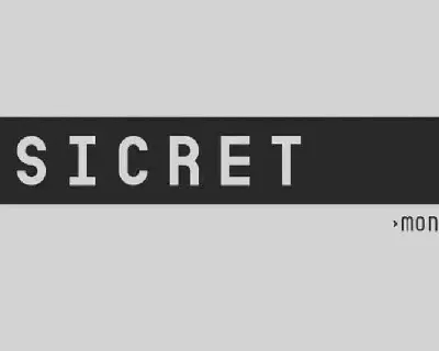 Sicret Mono Sans Serif font