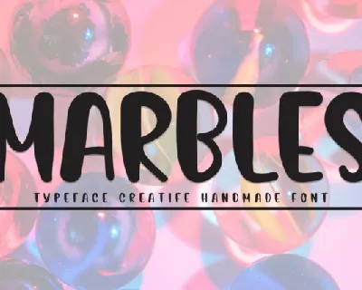 Marbles Display font