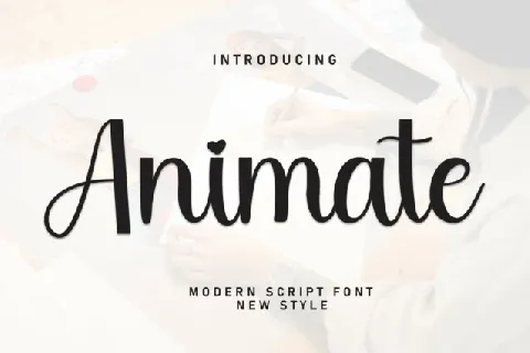 Animate Script font