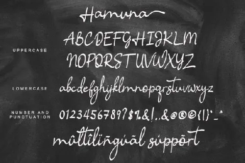 Hamuna Handwritten font