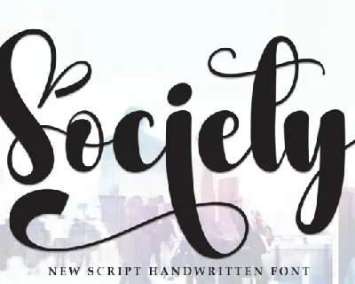 Society Script font