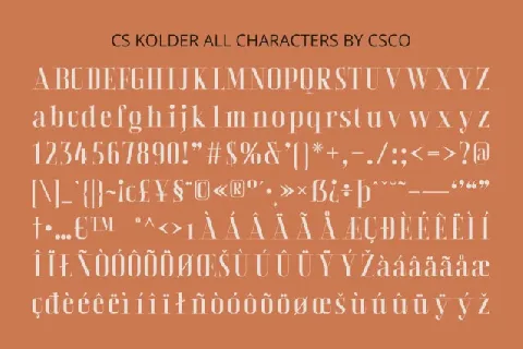 CS Kolder font