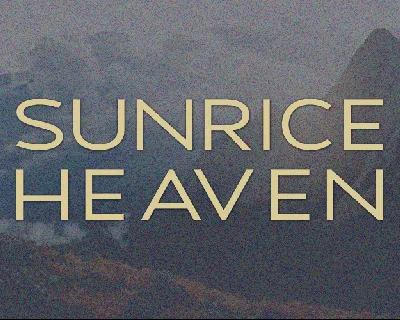 Sunrice Heaven font