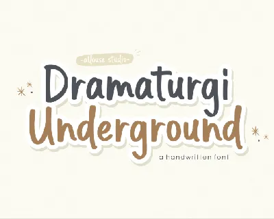 Dramaturgi Underground font