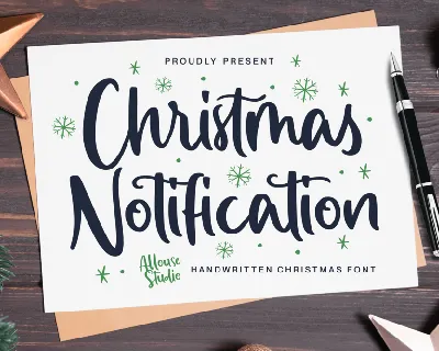 Christmas Notification font