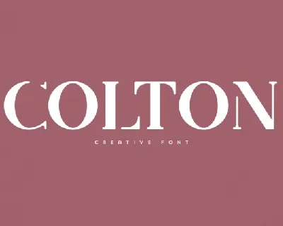 Colton font
